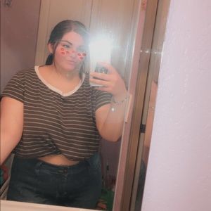 Green & White, Charlotte Russe shirt, Size 3x